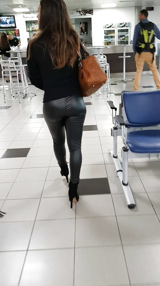 Juicy ASS in leather pants #99688934
