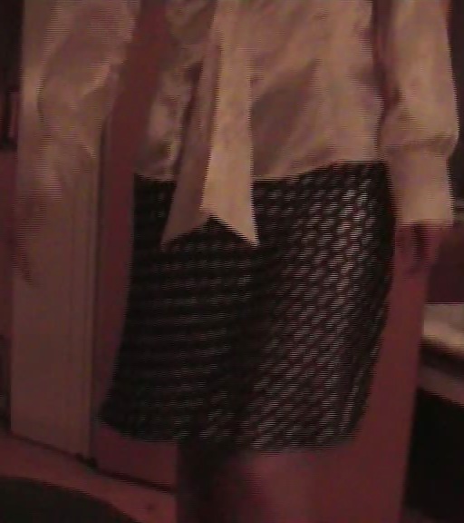 Satin white blouse, polka dot skirt and panties #107076625