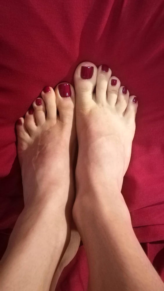 Foot Tease on Red Sheets #107091830