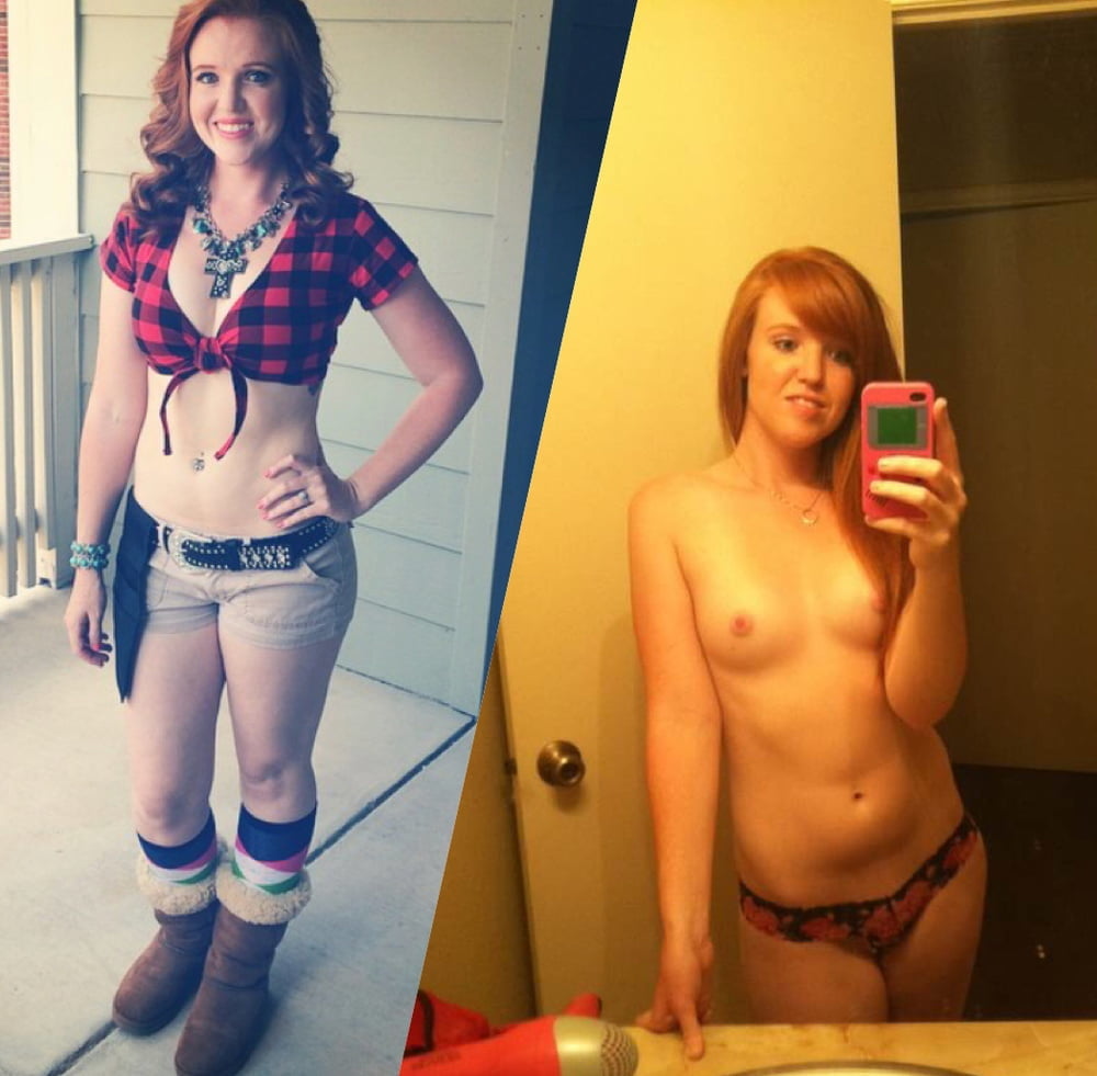Redhead babes displayed on off dressed undressed #79953008