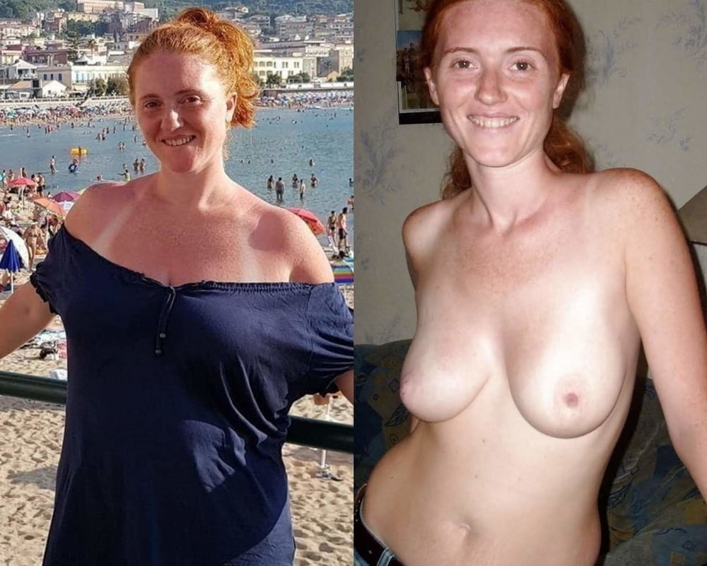 Redhead babes displayed on off dressed undressed #79953135