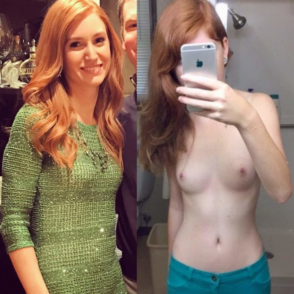 Redhead babes displayed on off dressed undressed #79953183