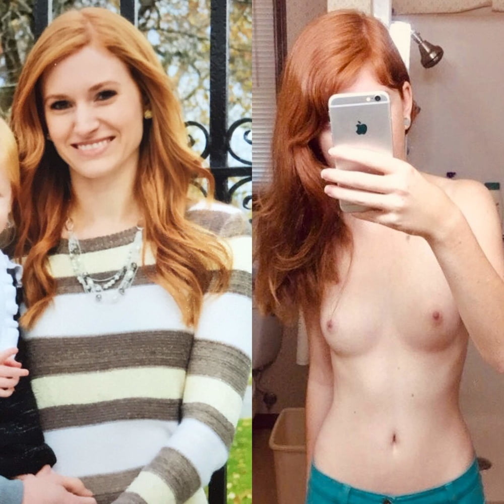 Redhead babes displayed on off dressed undressed #79953189