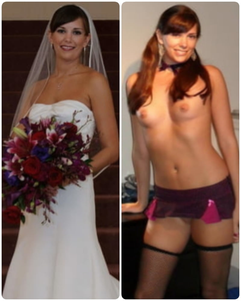 Brides Dressed undressed before after off unclothed exposed #101076730