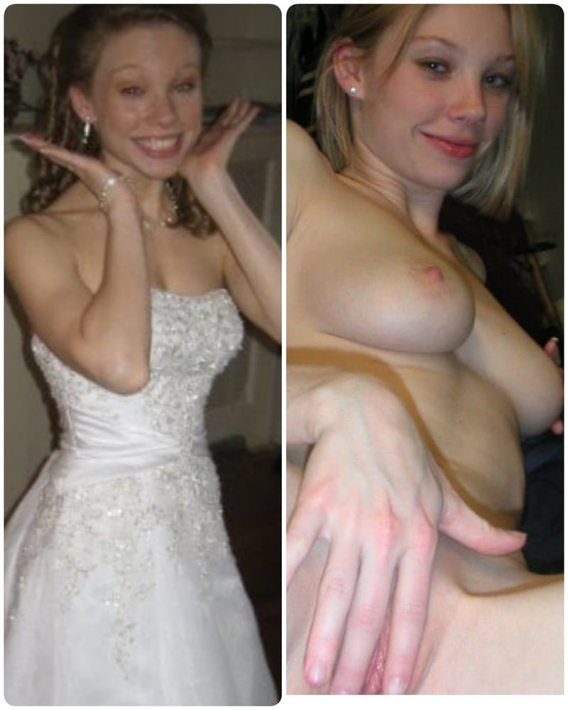 Brides Dressed undressed before after off unclothed exposed #101076742
