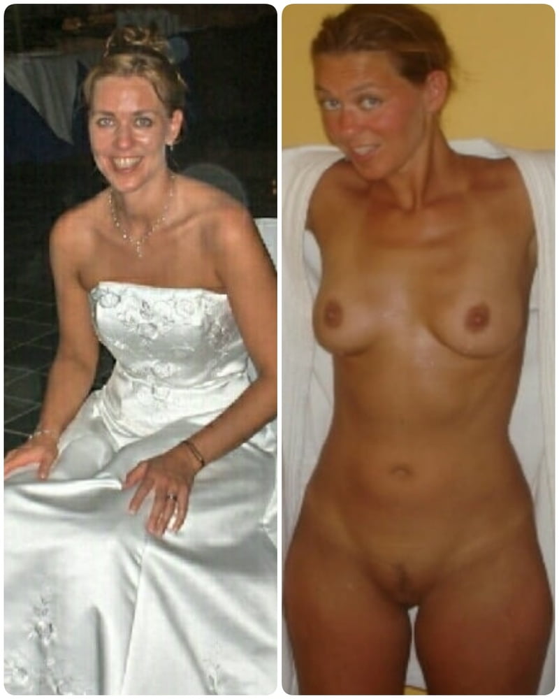 Brides Dressed undressed before after off unclothed exposed #101076771