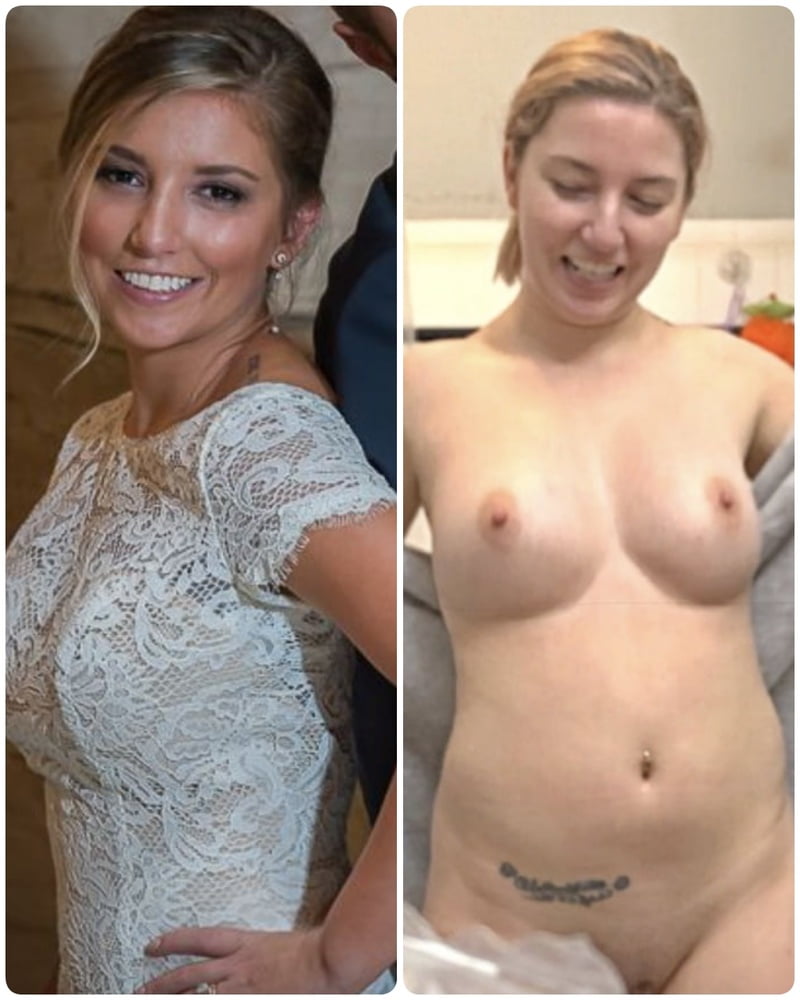 Brides Dressed undressed before after off unclothed exposed #101076804