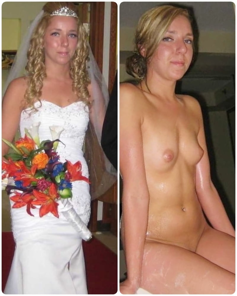 Brides Dressed undressed before after off unclothed exposed #101076820