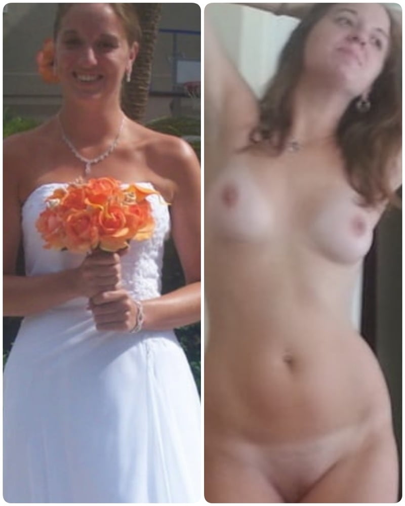 Brides Dressed undressed before after off unclothed exposed #101076835
