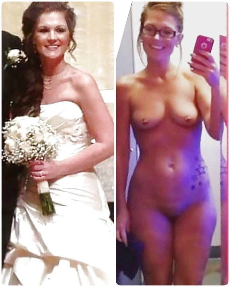 Brides Dressed undressed before after off unclothed exposed #101076865