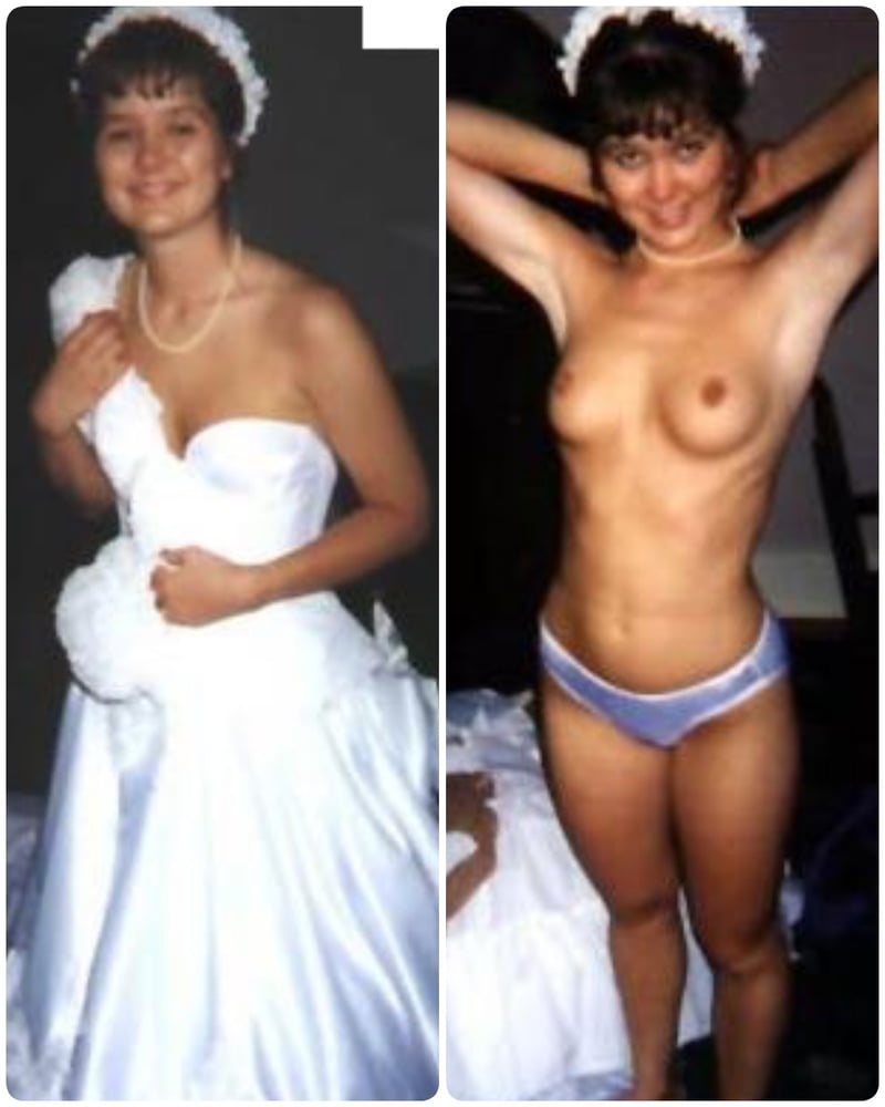 Brides Dressed undressed before after off unclothed exposed #101076910