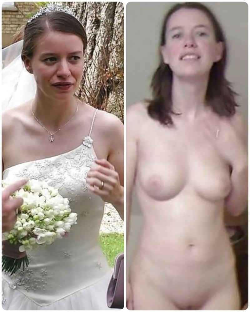 Brides Dressed undressed before after off unclothed exposed #101076962