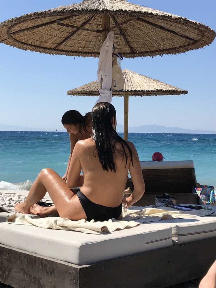 Girl #1&amp;2 Topless at beach in Greece #81751161