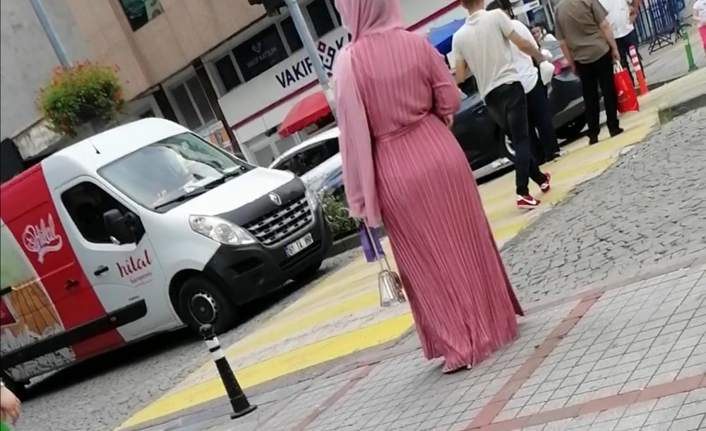 Hijab walking sexy ass and feet #89431418