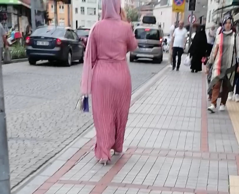 Hijab walking sexy ass and feet #89431442