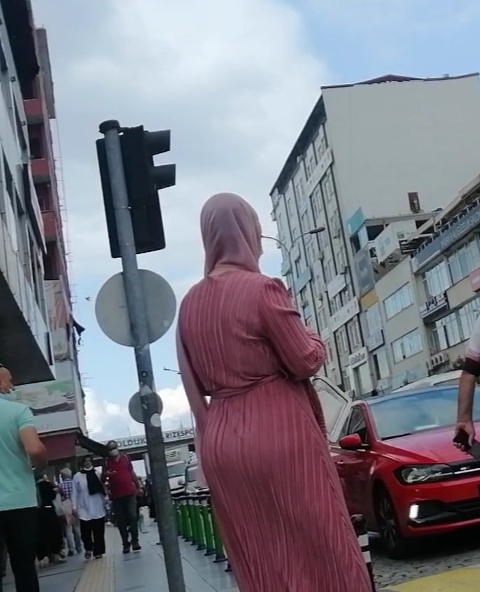 Hijab walking sexy ass and feet #89431445