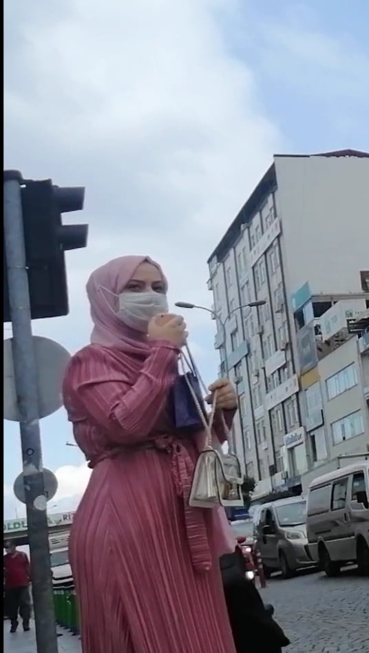 Hijab walking sexy ass and feet #89431448