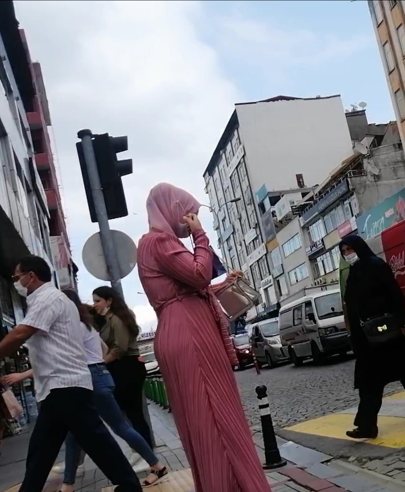 Hijab walking sexy ass and feet #89431460