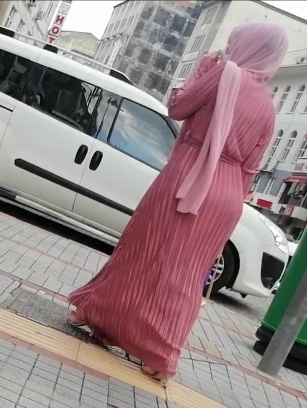 Hijab walking sexy ass and feet #89431466