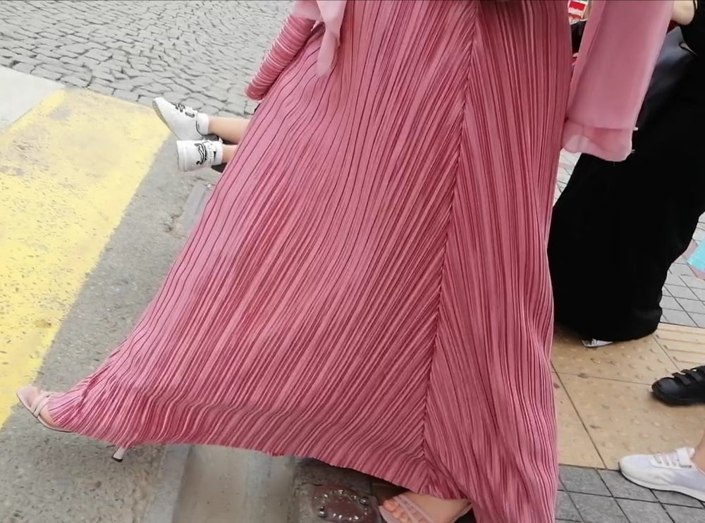 Hijab walking sexy ass and feet #89431476