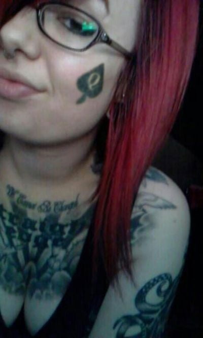 Face tattoo women. #91270253