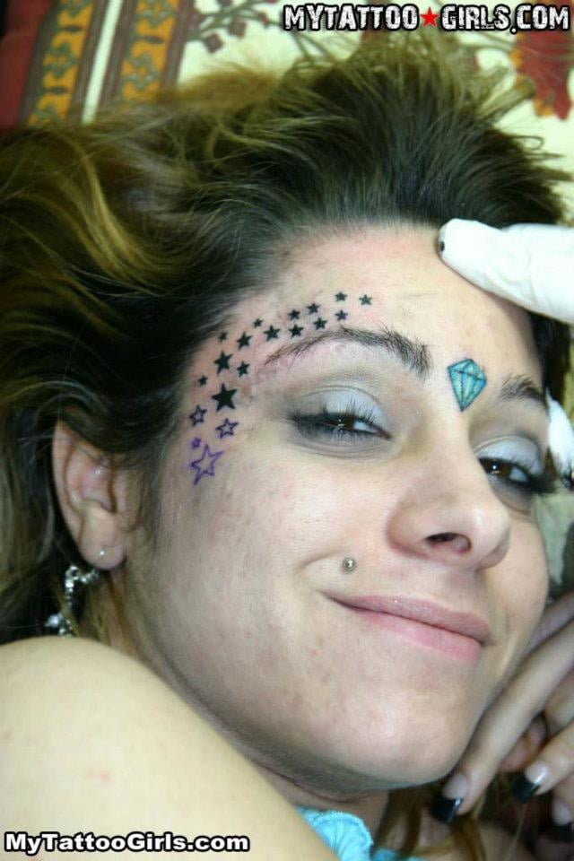 Face tattoo women. #91270302