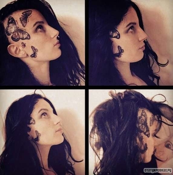 Face tattoo women. #91270426