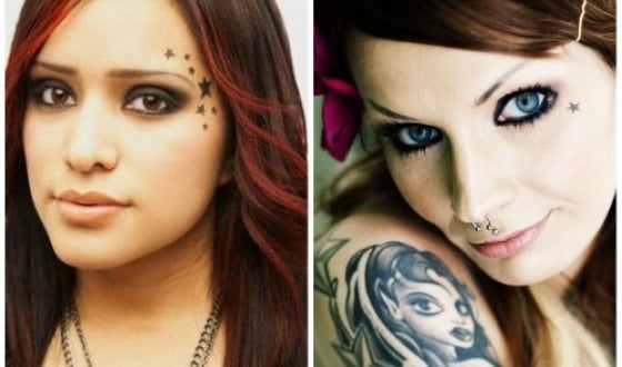 Face tattoo women. #91270502