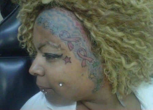Face tattoo women. #91270547