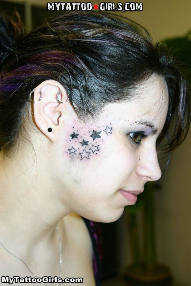 Face tattoo women. #91270849