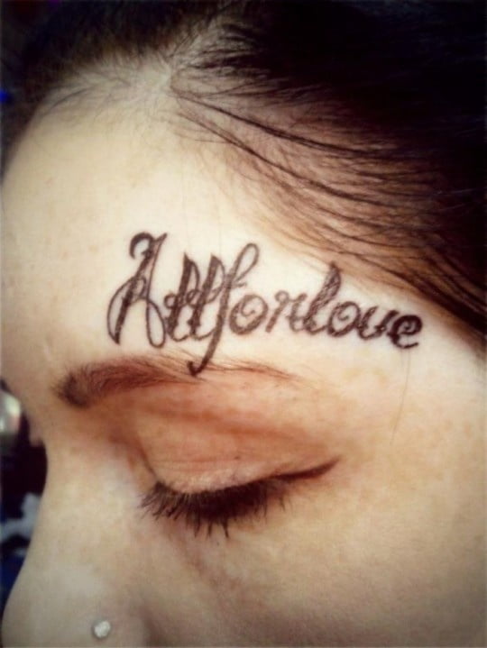 Face tattoo women. #91270940
