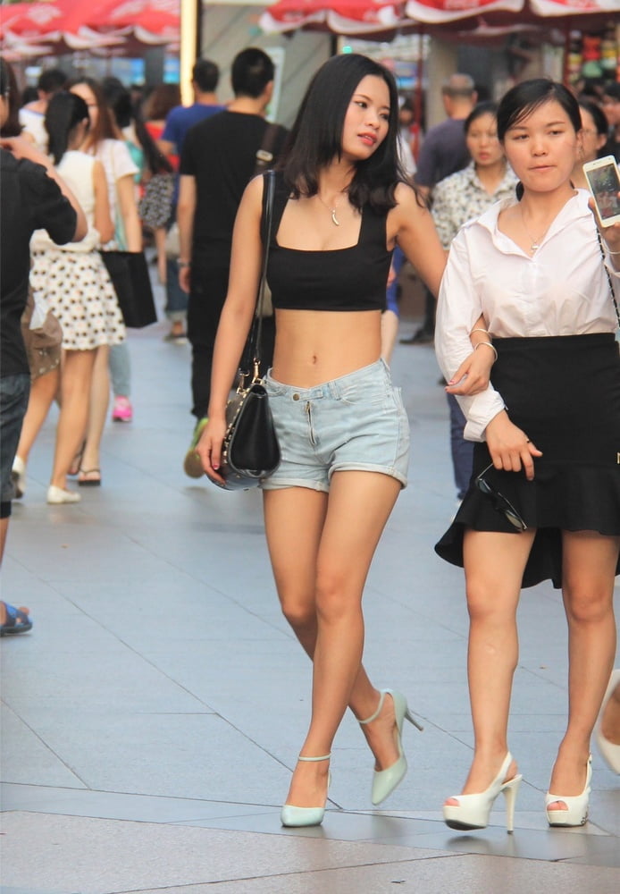 Candid: Chinese Shorts Crotchwatch.... #107080642
