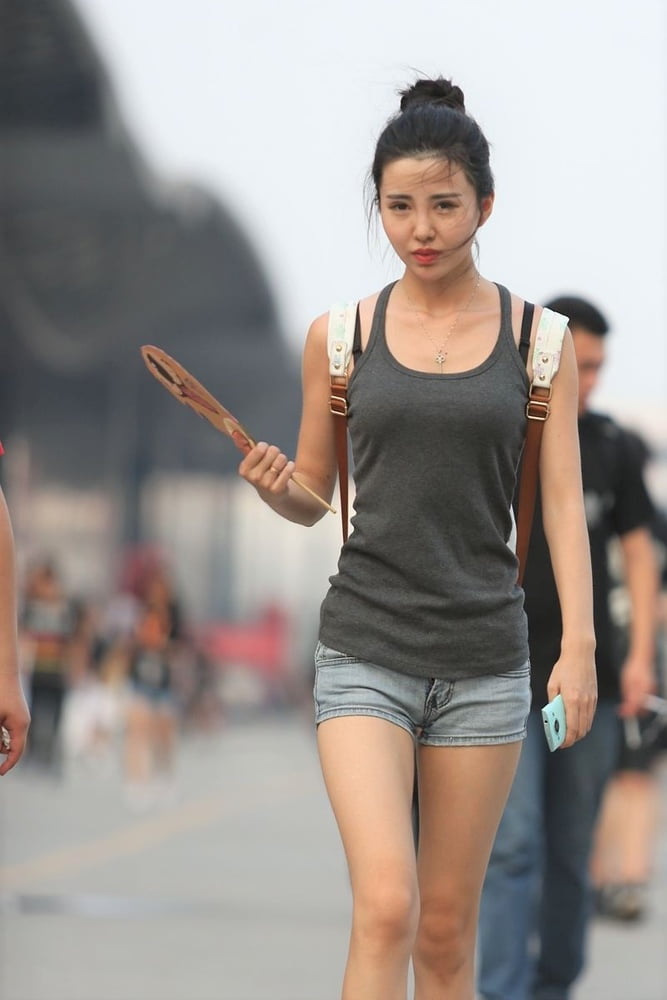 Candid: Chinese Shorts Crotchwatch.... #107080647