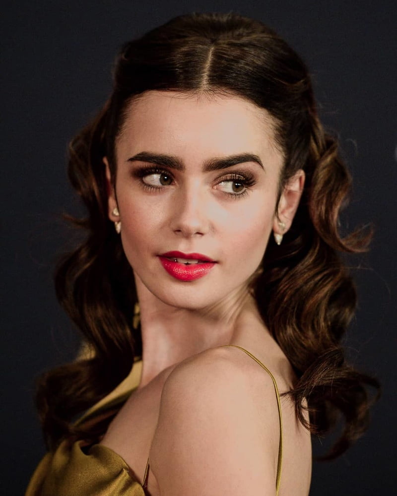 Lily Collins Jerk Off Challenge #104375421