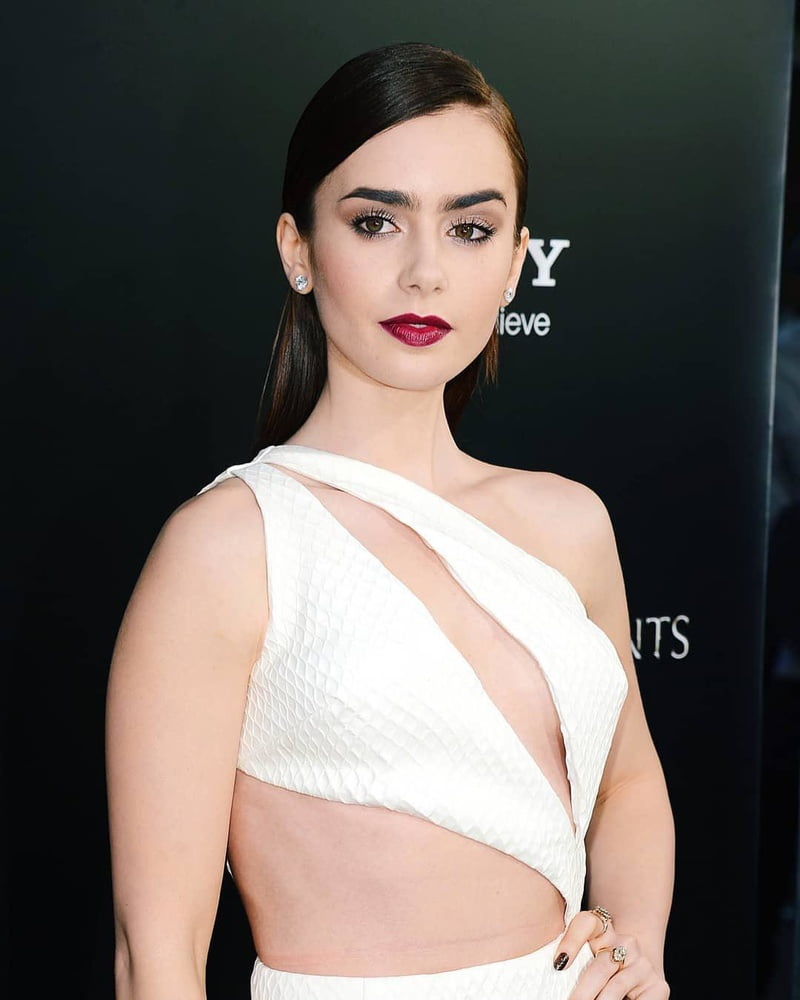 Lily Collins Jerk Off Challenge #104375534