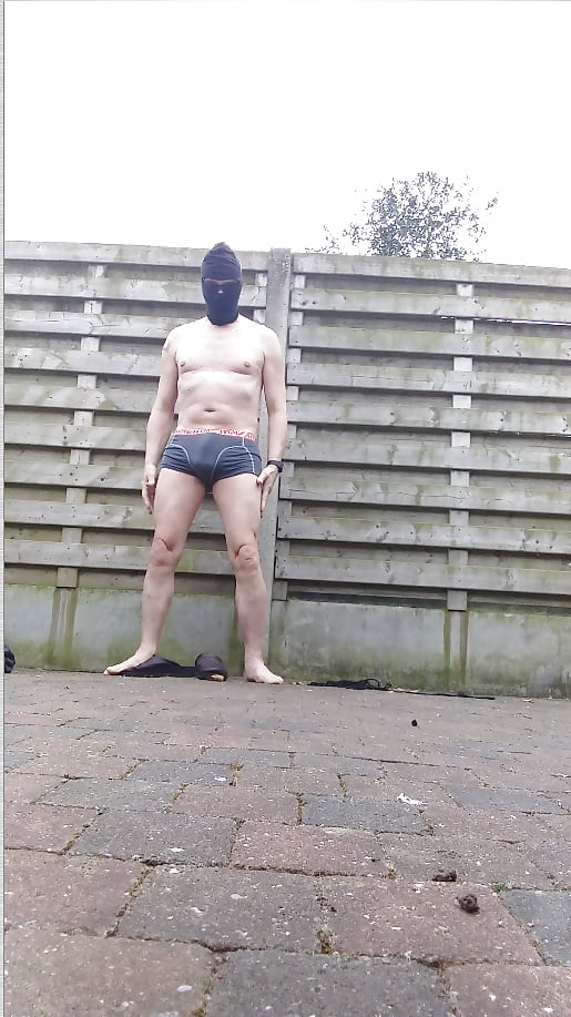 naked bdsm bondage jerking like grazy in public outdoor #106872816