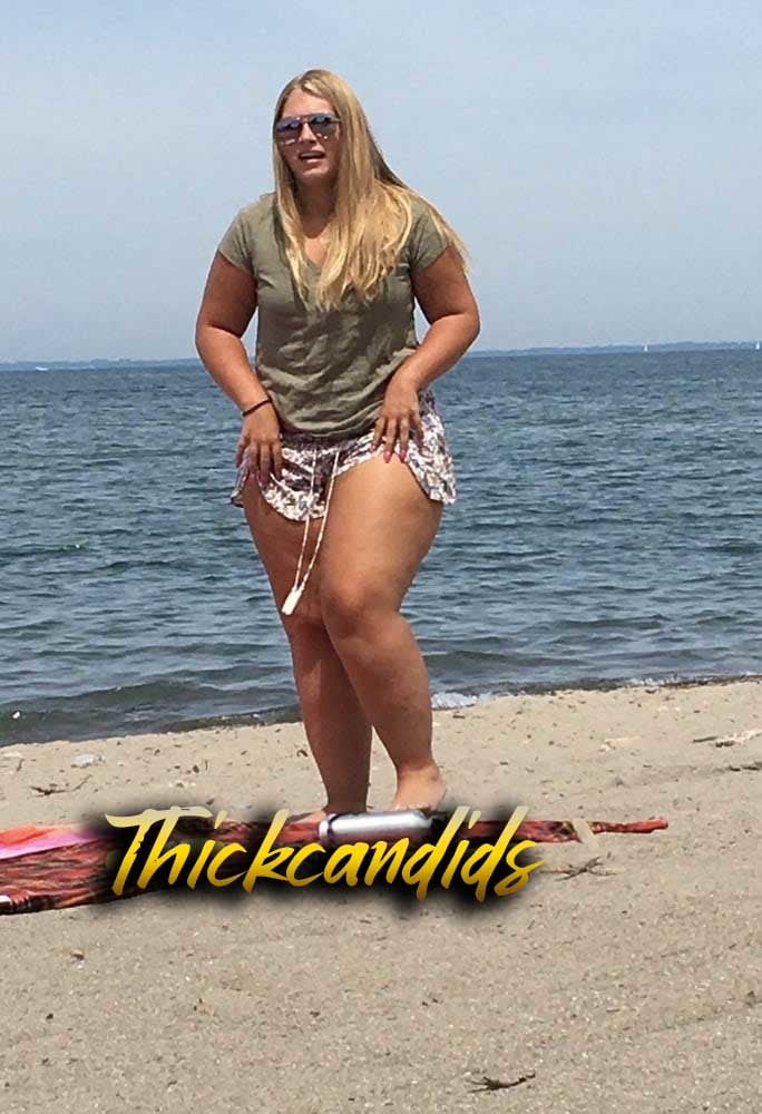 Thick White Blondie with super thick cellulite thighs!! BBW #91143920