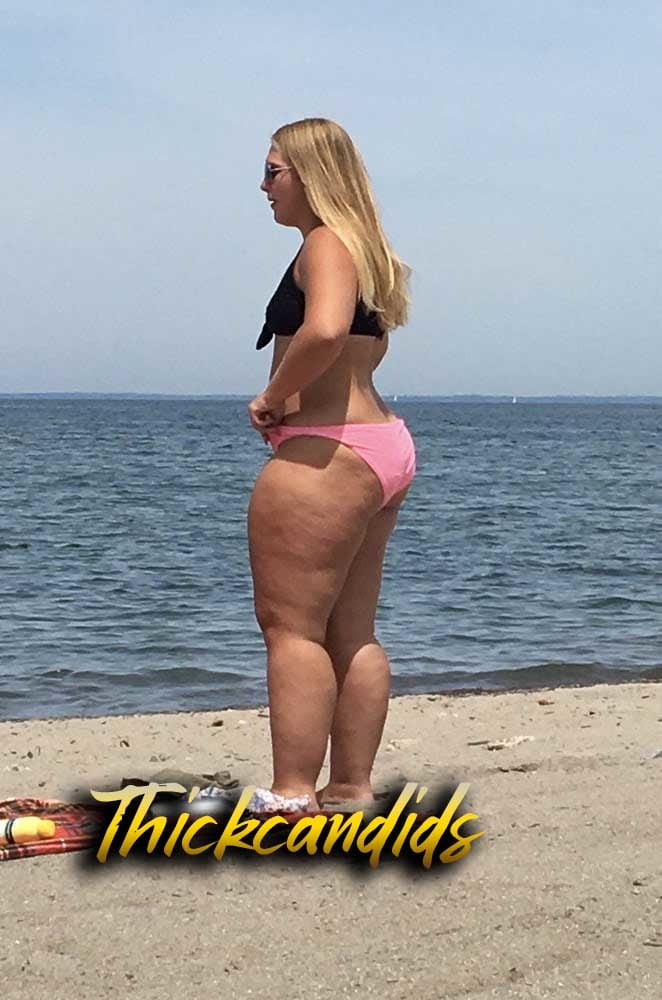 Thick White Blondie with super thick cellulite thighs!! BBW #91143929