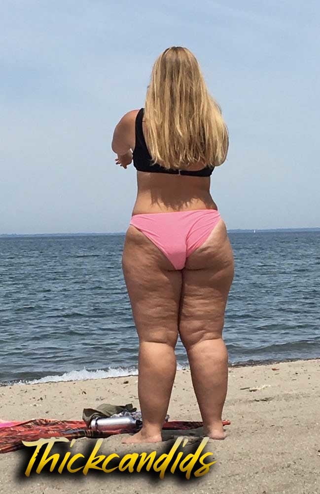Thick White Blondie with super thick cellulite thighs!! BBW #91143936
