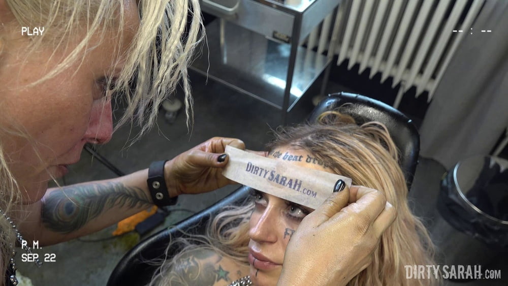 Dirty Sarah: Bitch Got Her Forehead Tattooed #107294549
