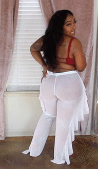 White Pants Red Thong Bikini #92873829