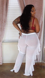 White Pants Red Thong Bikini #92873831