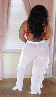 White Pants Red Thong Bikini #92873835