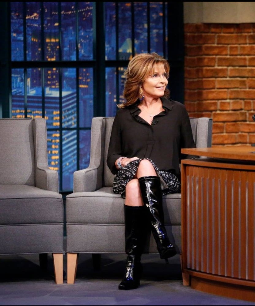 Female Celebrity Boots &amp; Leather - Sarah Palin #102491970