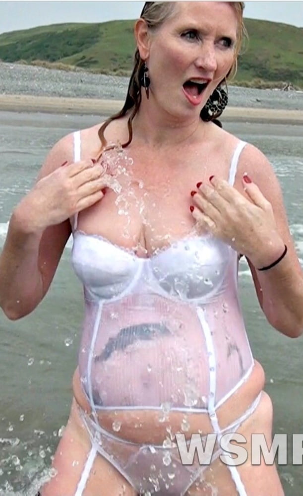 Mrs Custard Couple wet again pool and sea #102158661