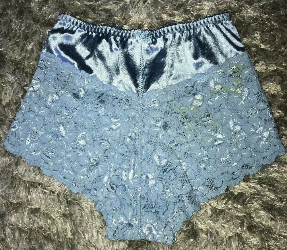 Blue SATIN Lacy Control Panties #90812040