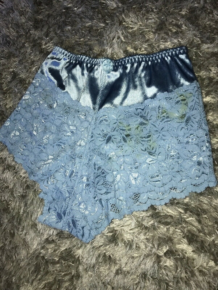 Blue SATIN Lacy Control Panties #90812044