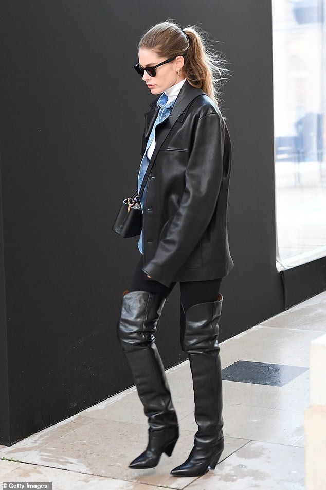 Female Celebrity Boots &amp; Leather - Doutzen Kroes #98531189