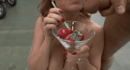 Sweet Mom Cum Food BuKKaKe On Strawberries By BuKKaKeTV #88068349