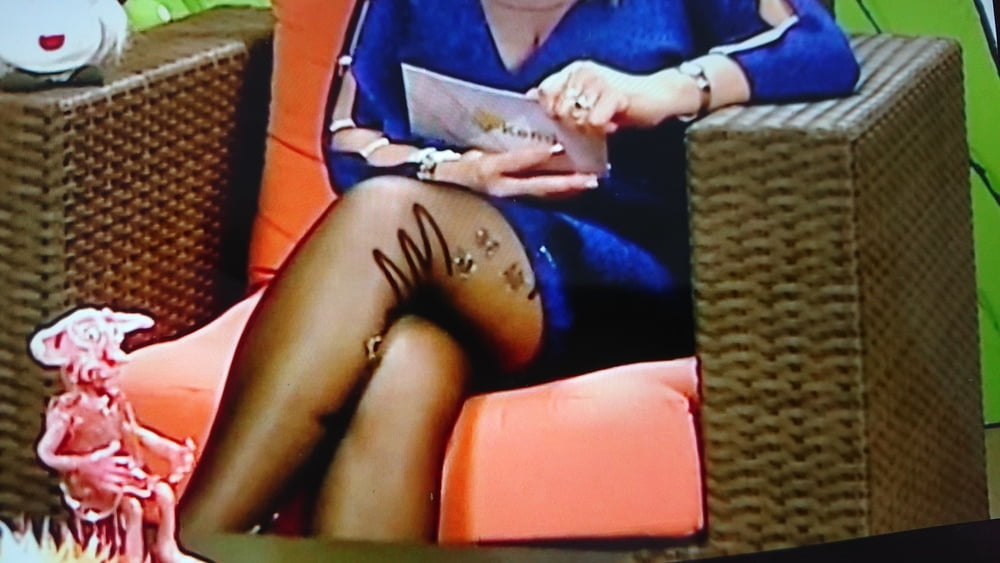 Hot Tv host With beautyful nylon legs and great tits. #91164785